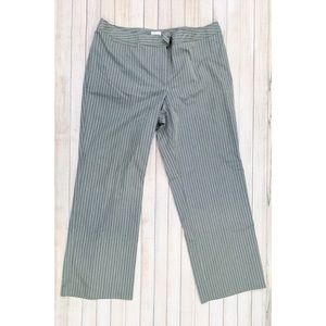 Chico’s Gray/White Striped Pants Size 2.5